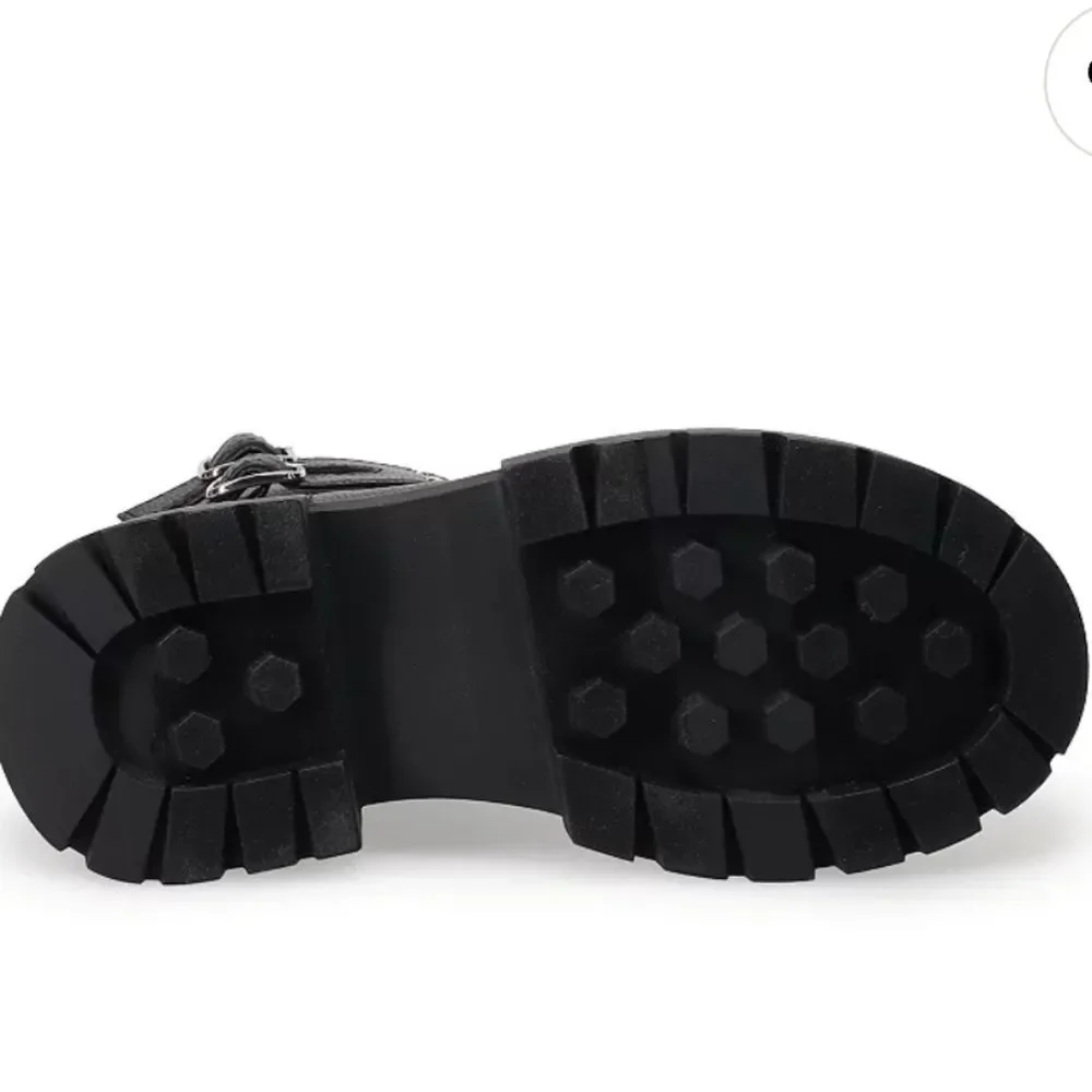 Sonoma Black Kids Boots with Buckle Accents